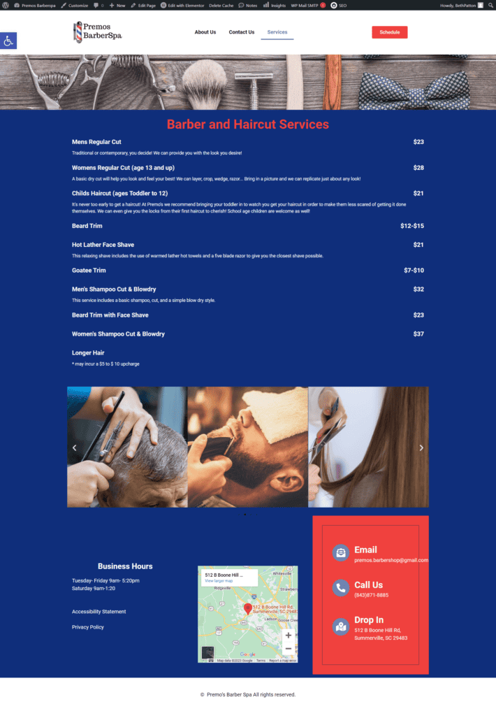 Image of Service Page content for Premos Barber Spa