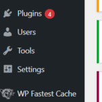 image of wordpress dashboard with "plugins" highliighted